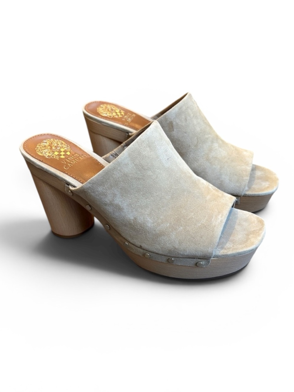 Vince Camuto Haydorn Mule Sandals Women’s 10 Beige Suede